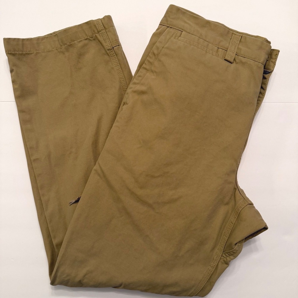 Duluth Men's Ballroom Pants Khaki Tan‎ Straight Leg 33x30 (actual 33x29) Casual